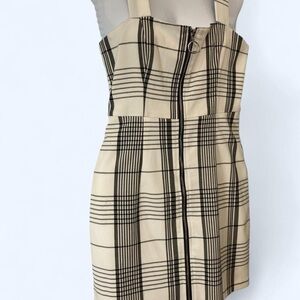 Plaid White and Black Women's Overall Dress Forever 21 S
